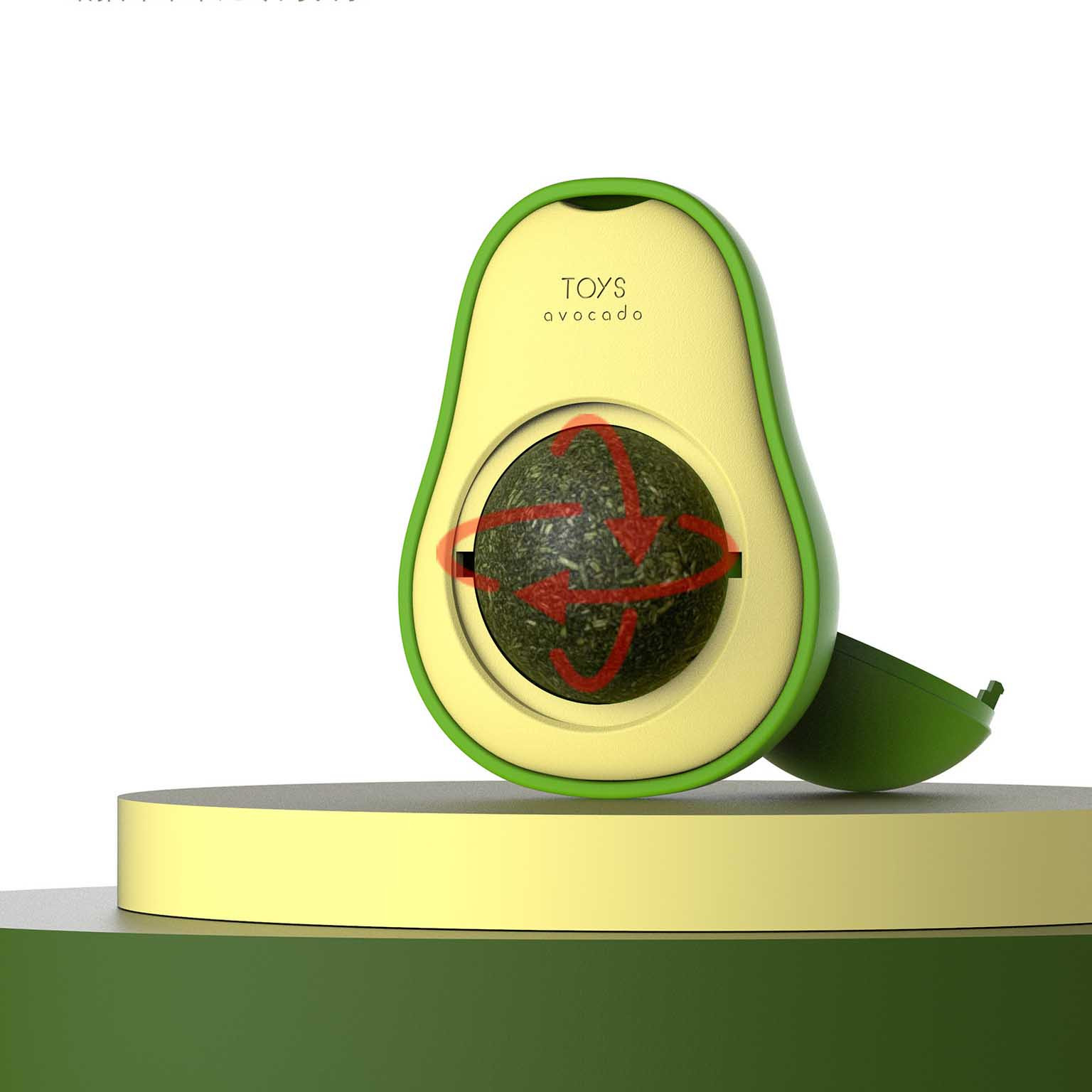 Avocado Catnip Wall Ball Cat Toy Image 3